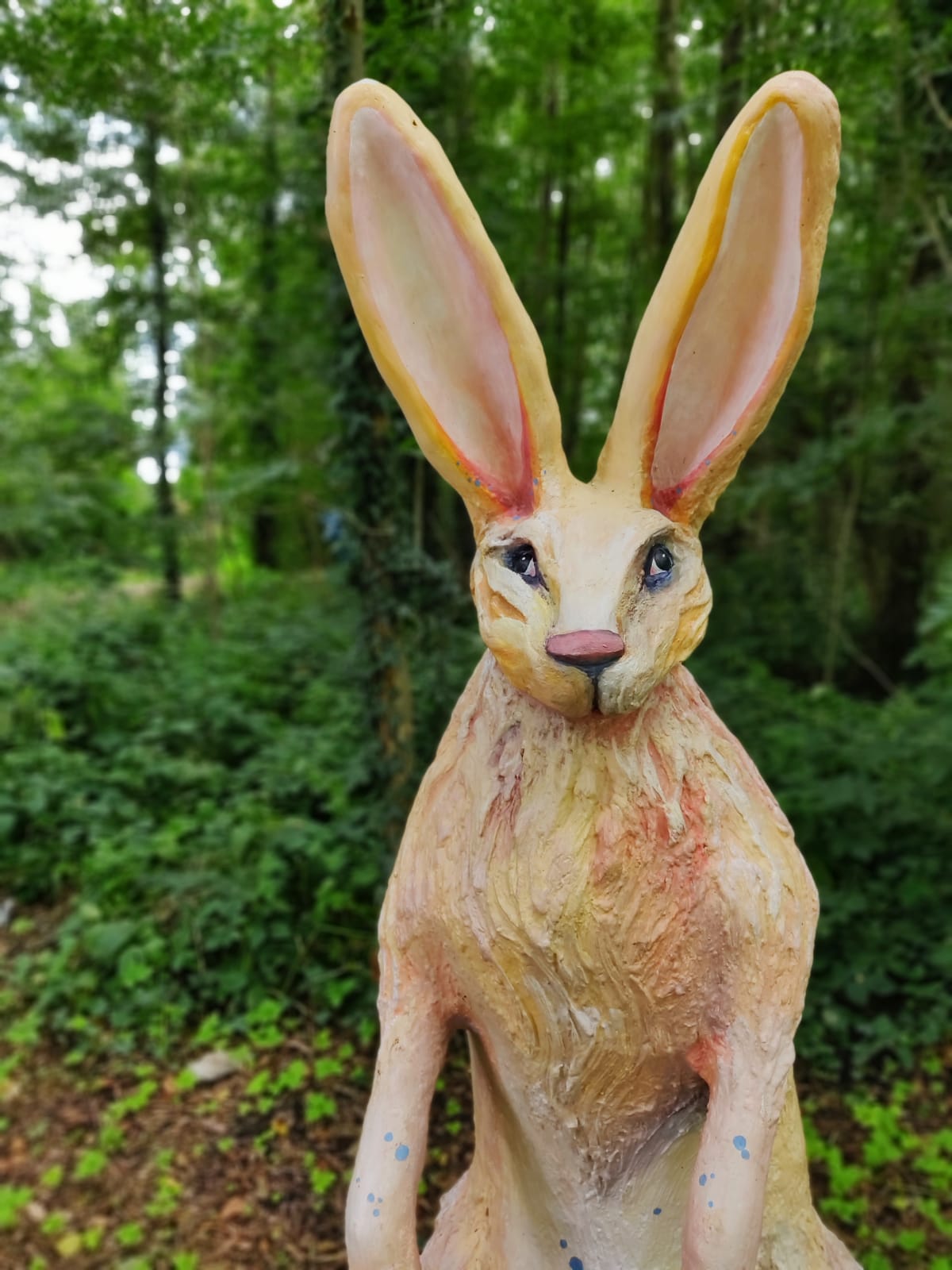 Domein Bovy - Het Hazenpad - Kunstwerk haas